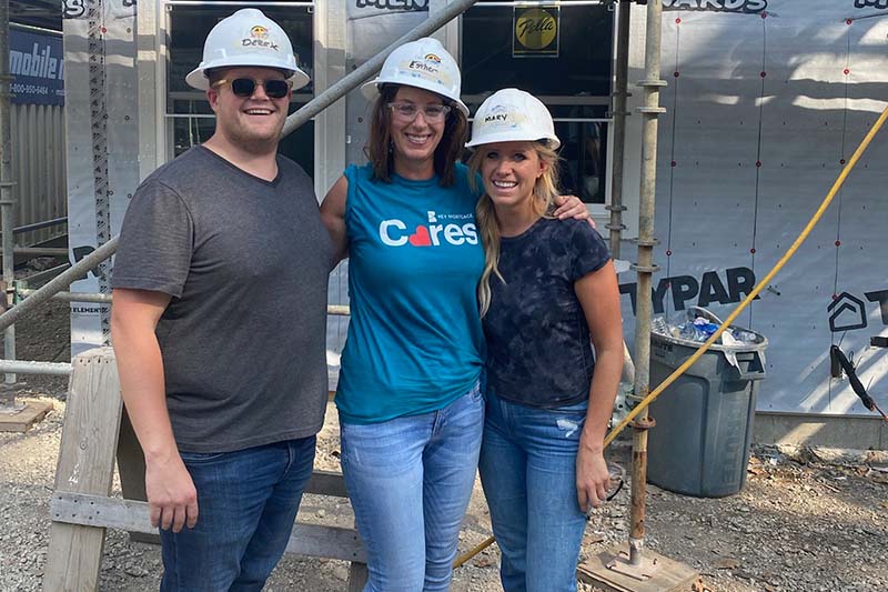 Building a home with Habitat for Humanity.