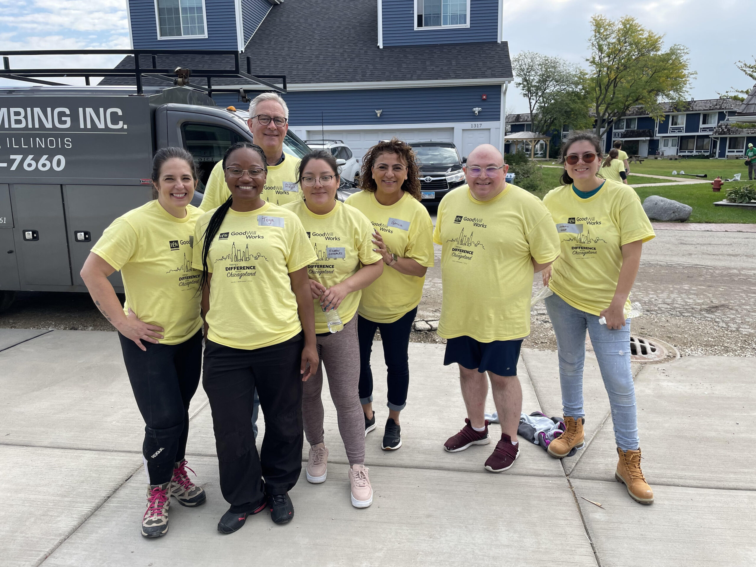 Key Mortgage employees at Habitat for Humanity in Hanover Park